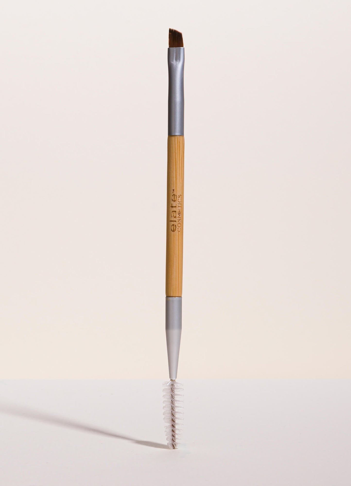 vegan and cruelty free sustainable brow brush. bamboo makeup brush. eyeliner, eyebrow