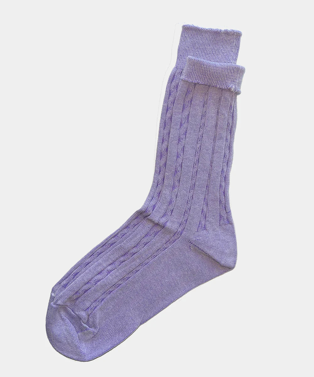 OKAYOK- Cable Knit Dress Socks