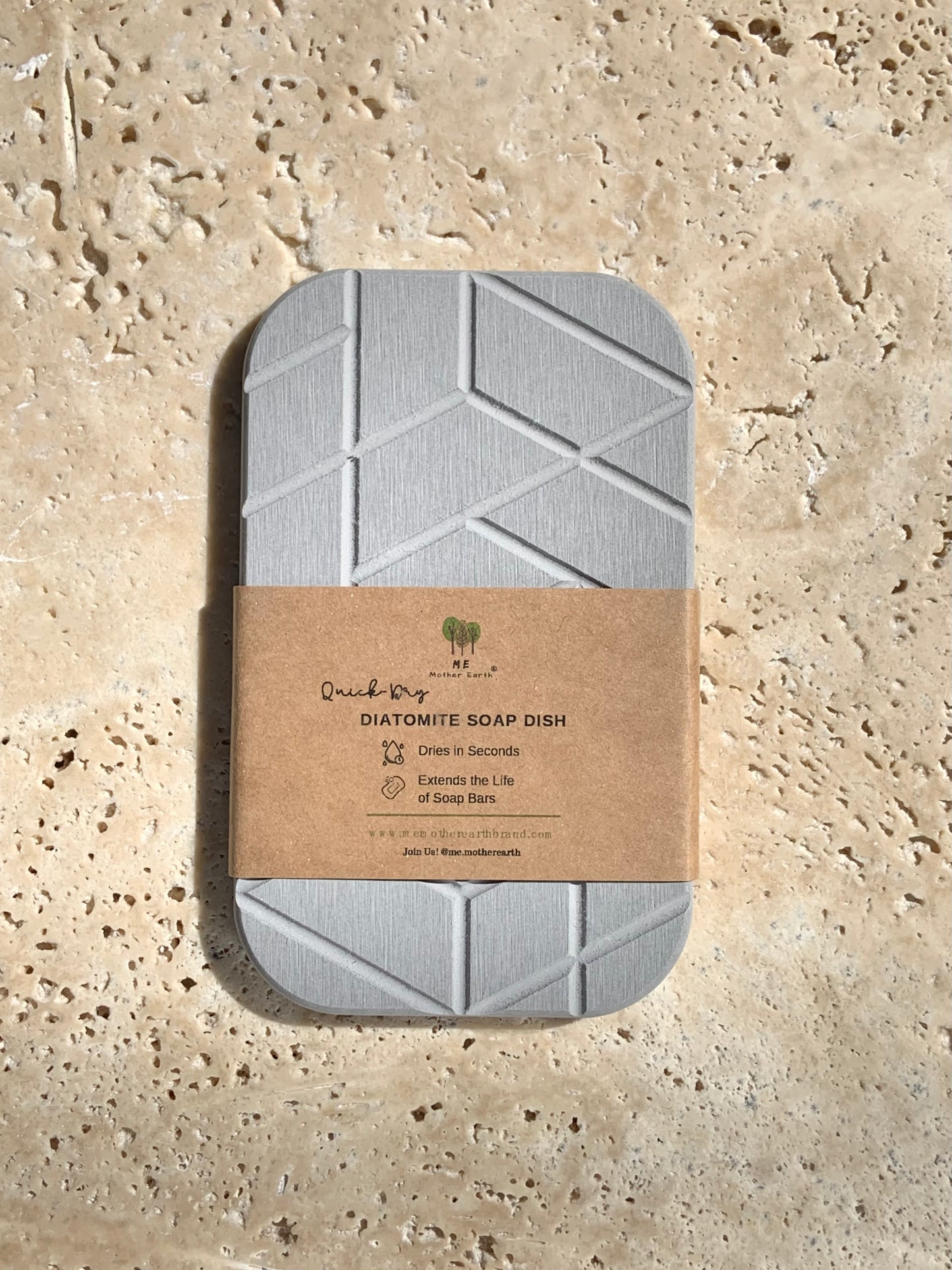 ME Mother Earth Geometric Diatomite Soap Dish