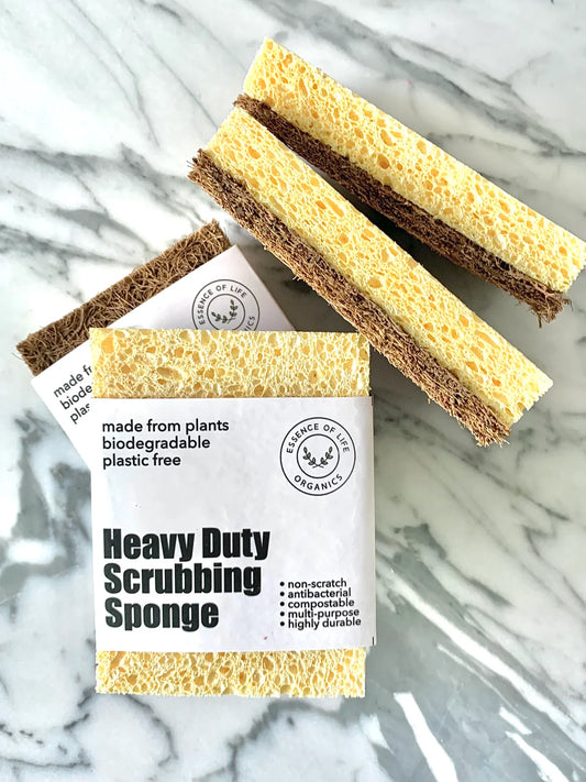 Essence of Life - 100% Plant-Based Heavy Duty Scrubbing Sponge