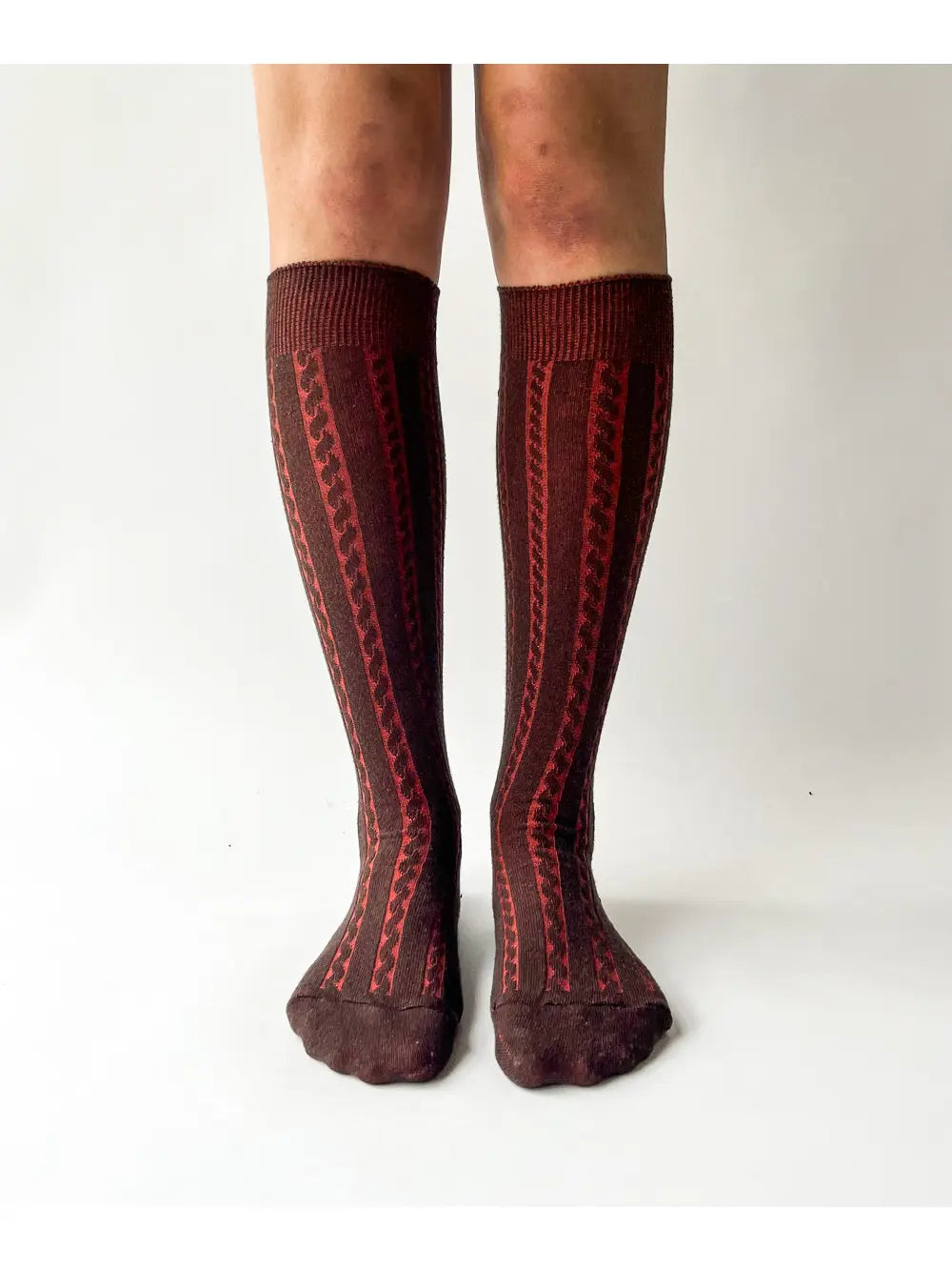 OKAYOK - Cable Knit Knee High Socks