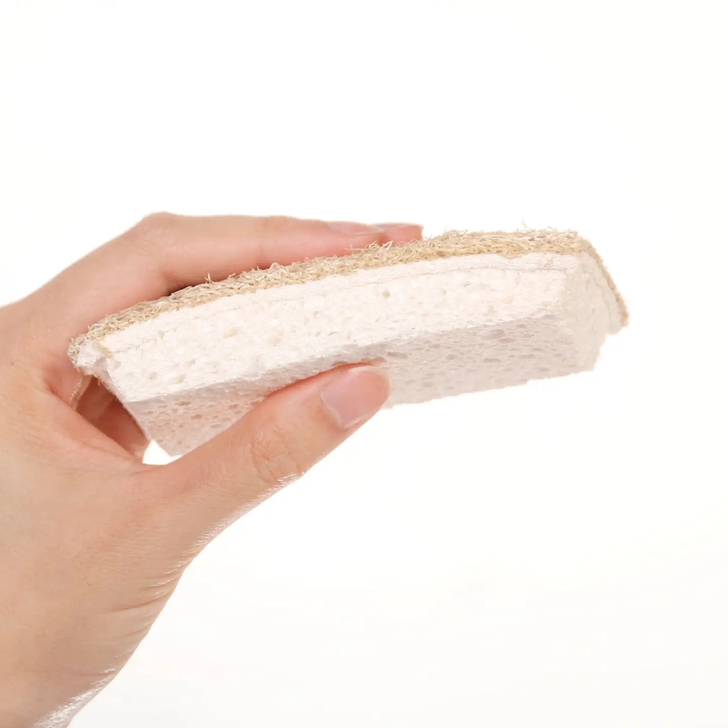 Eco beige - wood cellulose loofah sponge