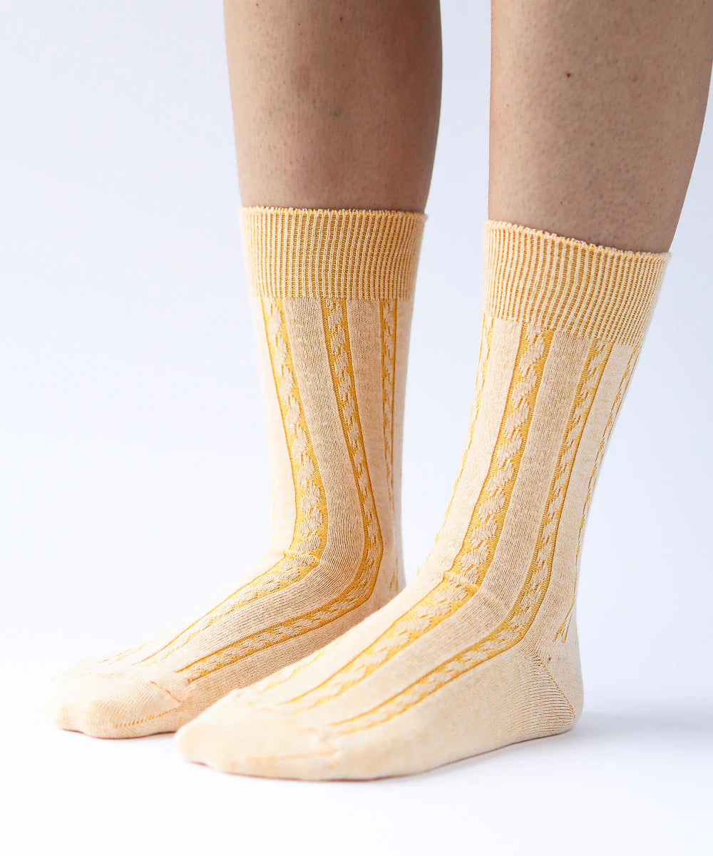 OKAYOK- Cable Knit Dress Socks
