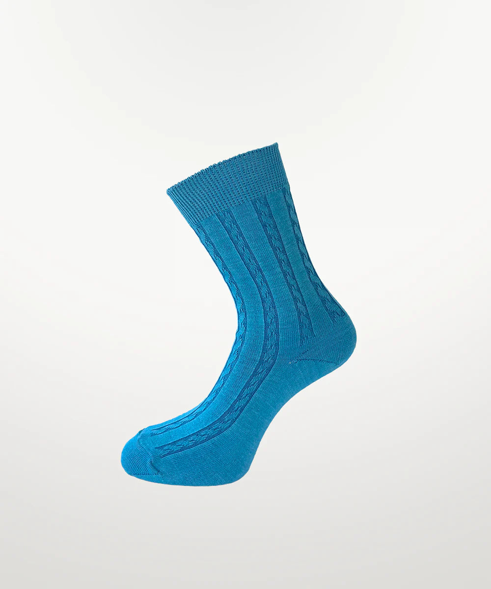 OKAYOK- Cable Knit Dress Socks