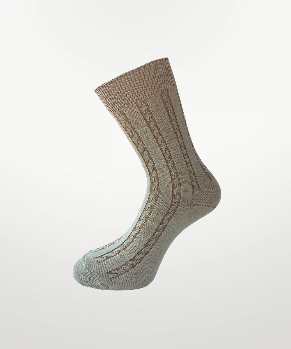 OKAYOK- Cable Knit Dress Socks