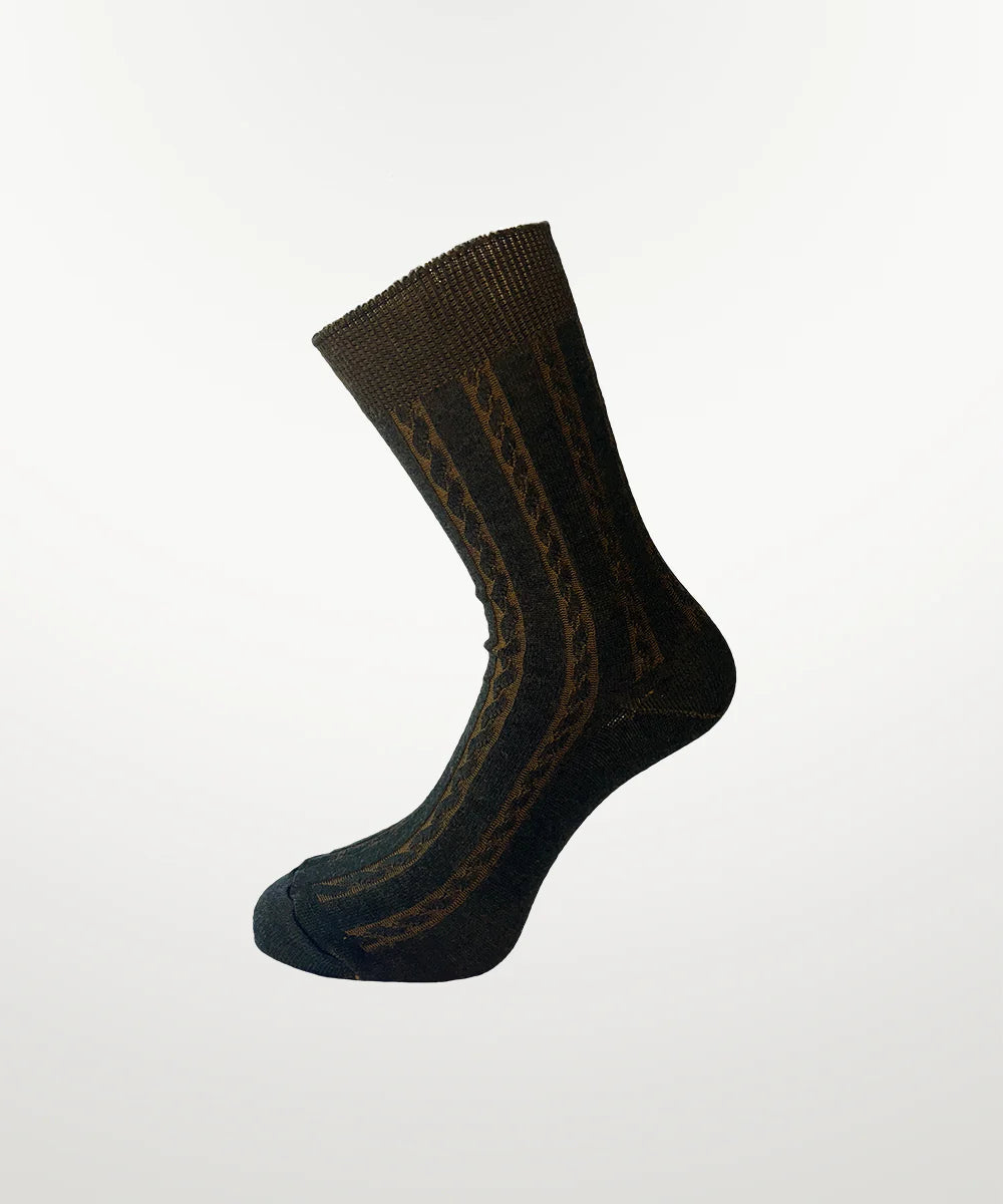 OKAYOK- Cable Knit Dress Socks