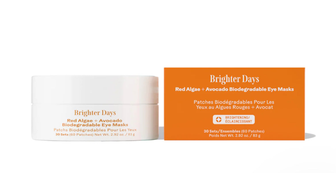 Three Ships Beauty - brighter days red algae and avocado biodegradable eye mask