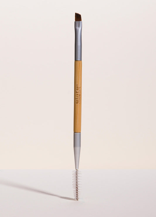 vegan and cruelty free sustainable brow brush. bamboo makeup brush. eyeliner, eyebrow