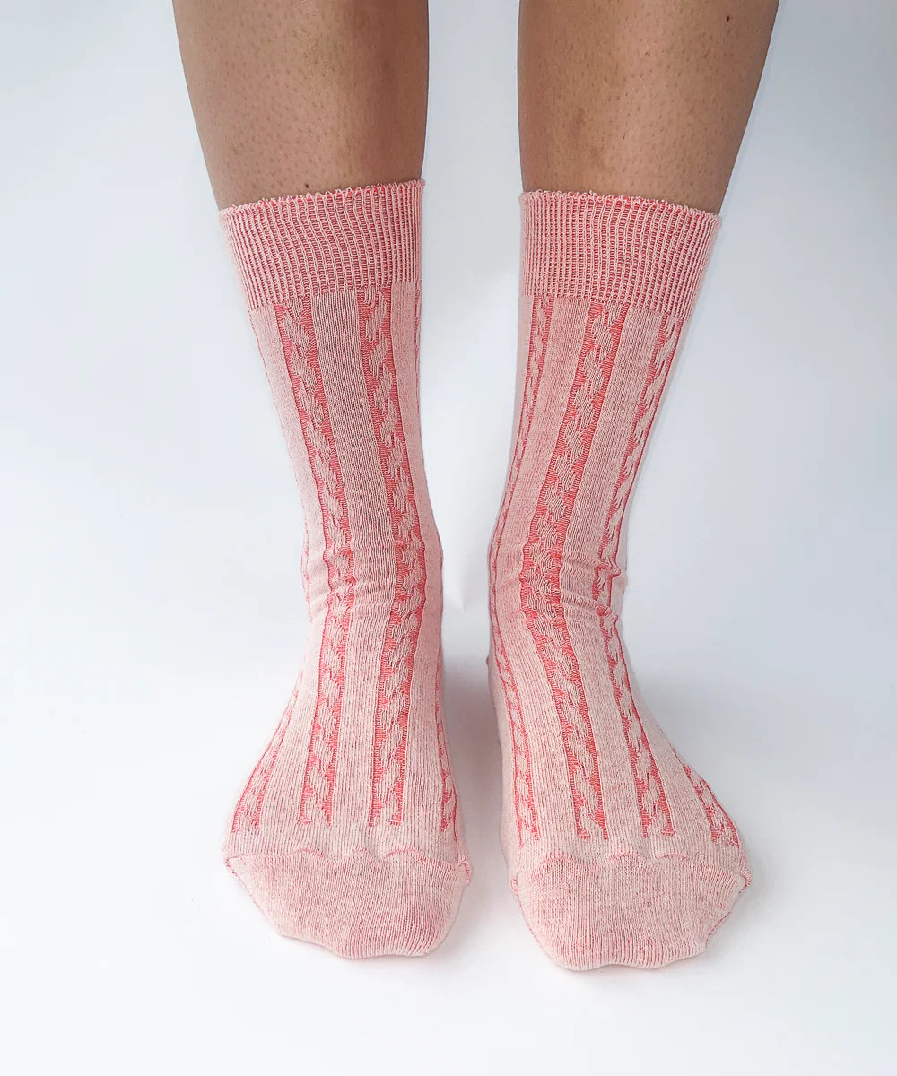 OKAYOK- Cable Knit Dress Socks