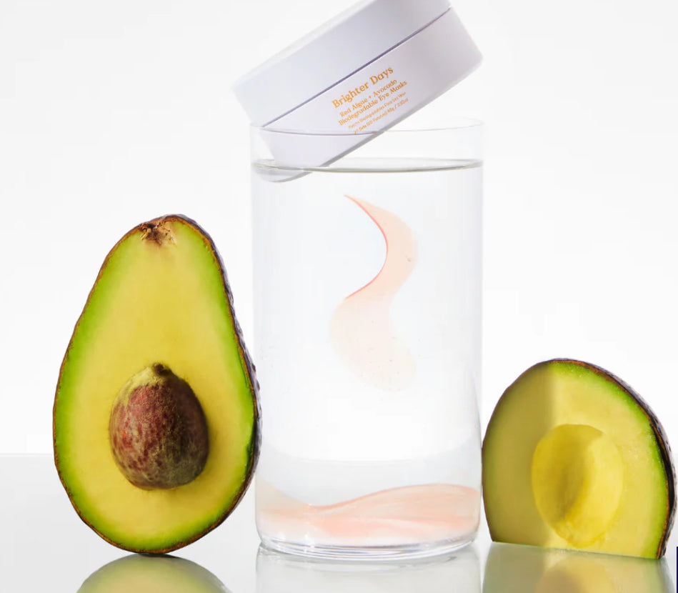Three Ships Beauty - brighter days red algae and avocado biodegradable eye mask