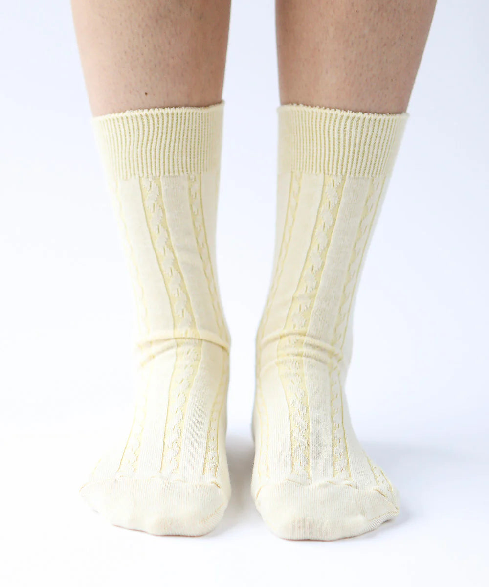 OKAYOK- Cable Knit Dress Socks