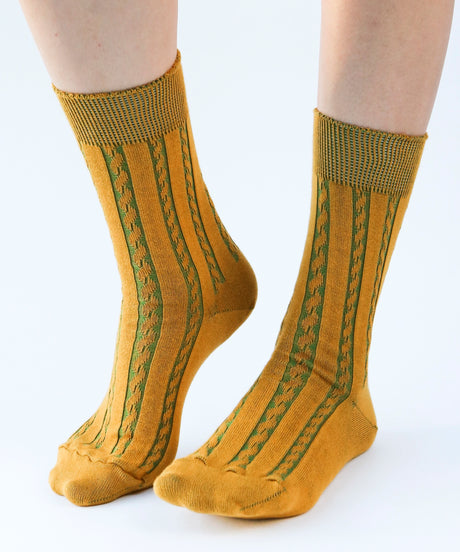 OKAYOK- Cable Knit Dress Socks