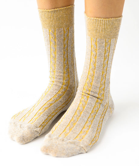 OKAYOK- Cable Knit Dress Socks
