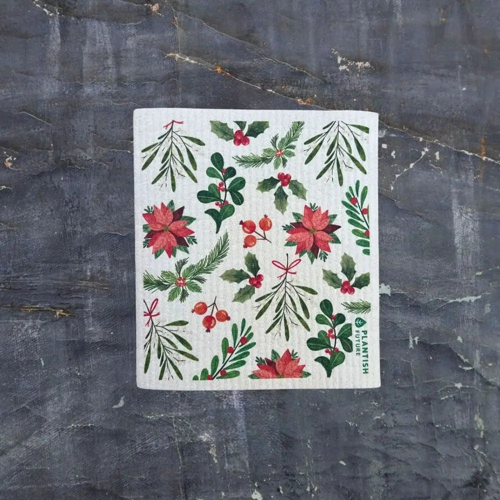 Plantish Swedish Cloth - Holly Jolly Christmas