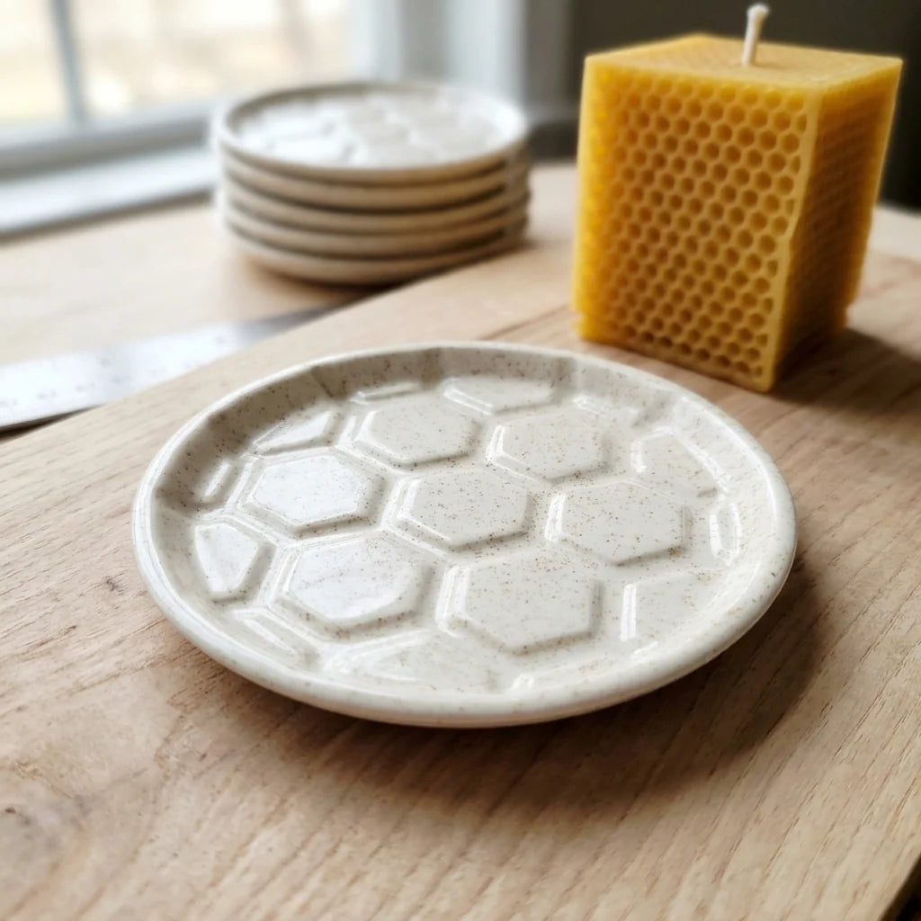 East Van Bees - Honeycomb Candle Dish