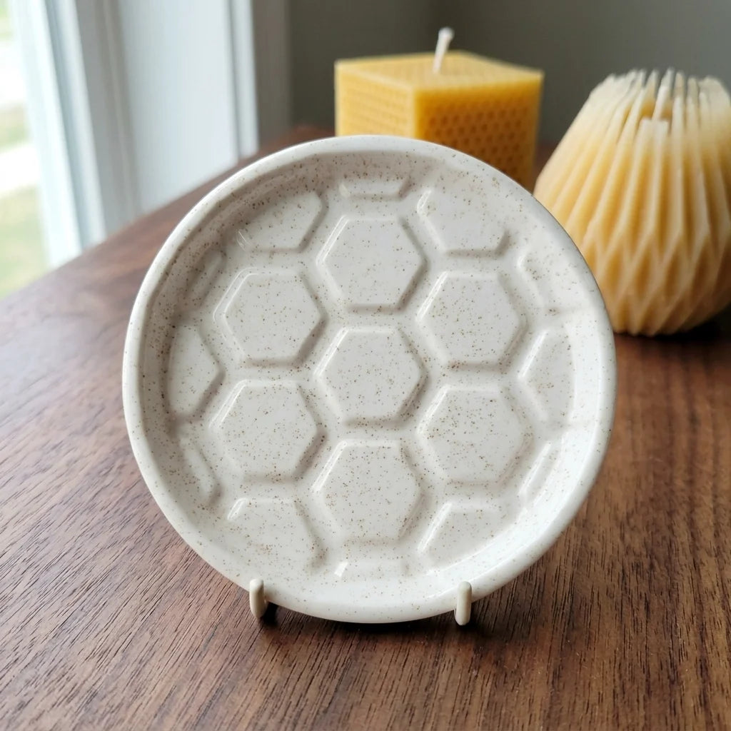 East Van Bees - Honeycomb Candle Dish